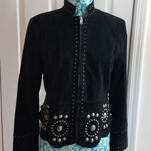 Scully Ladies Scalloped Hem Jacket with Stud Detai
